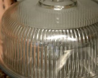 glass cake stand and dome
