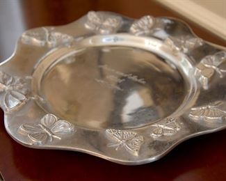 pewter butterfly tray