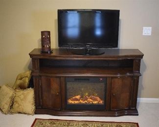 cabinet with electric fireplace (heat option included)
