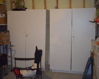 two large storage cabinets