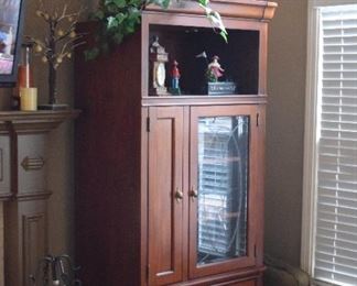 display cabinet, antique radio