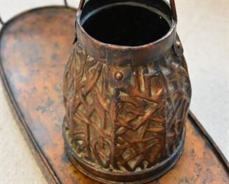 metal tray and bucket