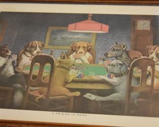 wall art, dogs playing poker
