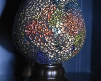decorative cracked glass vase