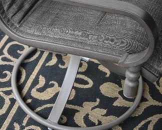 outdoor chair detail, rug