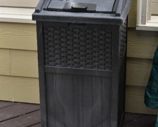 outdoor trash bin