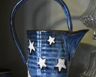 stoneware watering pitcher