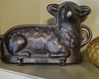 Vintage Griswold Cast Iron No 866 Lamb Cake Mold