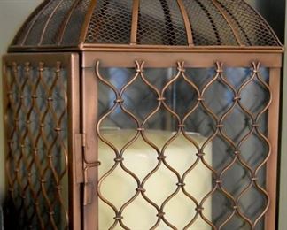 copper candle holder, large