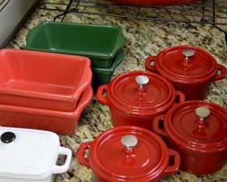 ceramic and enameled cast iron cookware