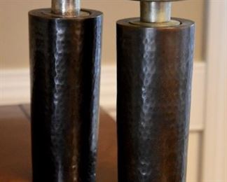 large metal candlesticks