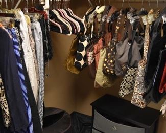women's clothing, purses