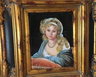 one of several framed porcelain painting (gorgeous)