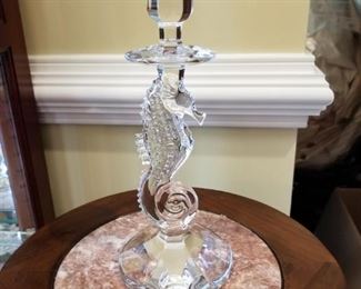  1 of a matching pair Waterford seahorse candle sticks