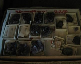 Amethyst and other rock samples