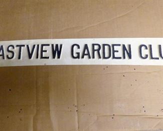 Local garden club sign- plastic