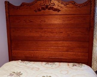 Oak high headboard