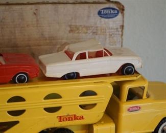 Vintage Tonka car hauler 1960