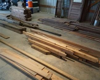 Pine, Walnut, Cedar, Oak and  as well Pine tongue and groove flooring, various reclaimed wood