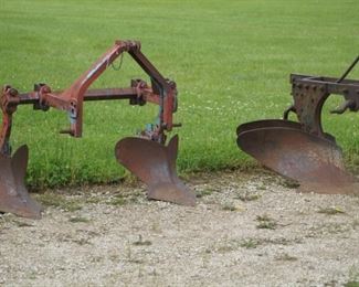 farm items (Lister rower, 2 bottom plow)