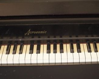 Baldwin Acrosonic Black piano with bench   36 in tall, 58 in length,60 + years old