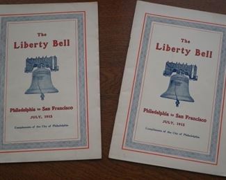 Liberty Bell July 1915 pamphlets given by the city of Philadelphia  