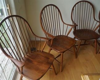 Six Pennsylvania House wooden Spindle chairs 