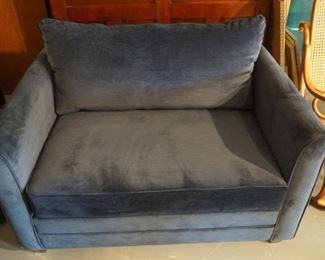 Blue Oversized Chair with pullout bed