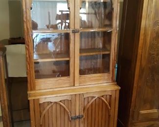 Vintage cupboard 76 inches by 36 inches wide with  slide latch 