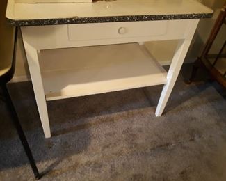 Porcelain top table with drawer 3 foot by  46 inches