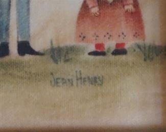 Jean Henry  Theorem small Oil painting on Velveteen paintings  6 inches by 5