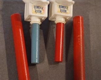 Plastic 1960's Romper room noise shakers with good color