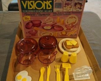 Children's Cranberry Visions cookware and food set