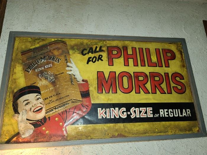 Antique Philip Morris Sign
