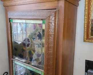 Stained Glass Front Paneled Cabinet