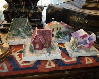 Vintage Japan Christmas Village Houses