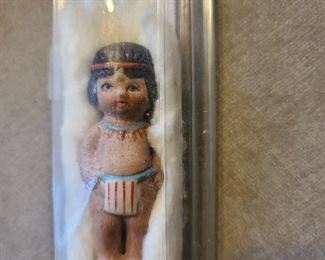 Antique Native American Baby Ceramic Doll