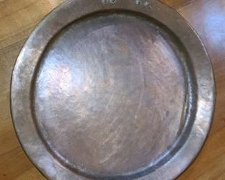 Antique Gustav Stickley Hammered Copper Tray