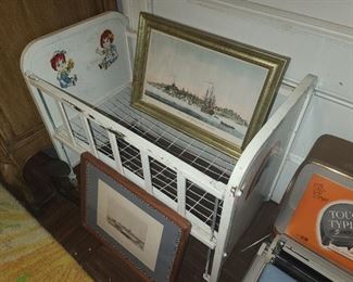 Raggeddy Ann & Andy Metal Rolling Crib