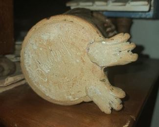 Handmade Owl Pottery Jug