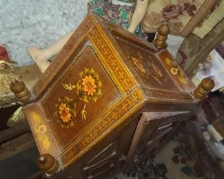 Carved/Inlaid Wooden Chest