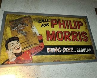 Antique Philip Morris Tin Sign