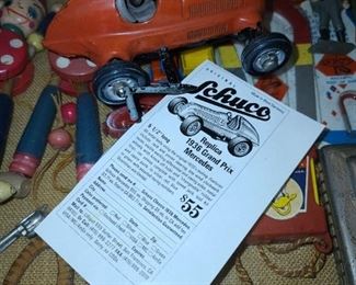 VINTAGE SHUCO WESTERN GERMANY WIND UP TIN TOY!