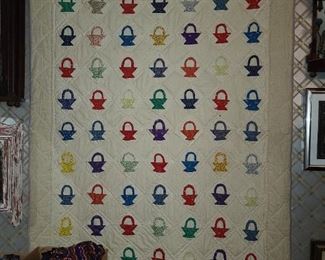 MASSIVE HANDMADE ANTIQUE QUILT!