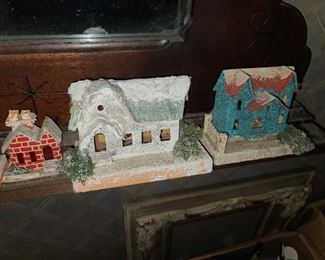 Vintage Japan Christmas Village Houses