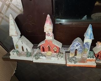 Vintage Japan Christmas Village Houses