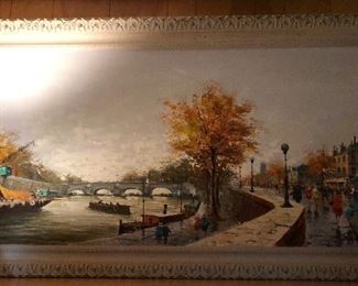 Mid Century Paris Oil on Canvas