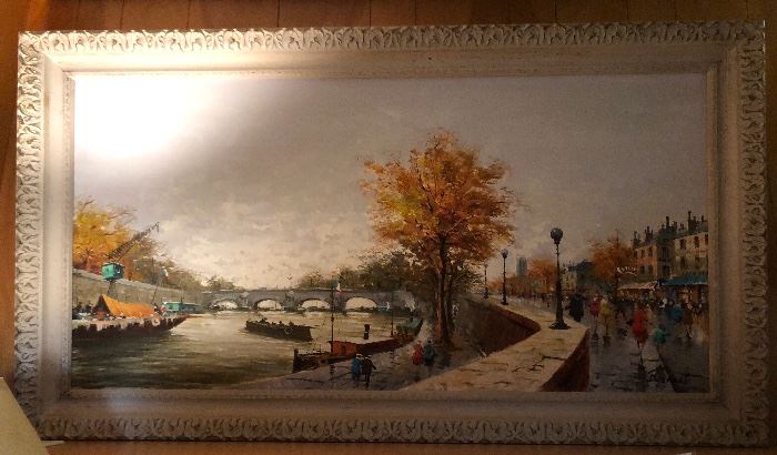 Mid Century Paris Oil on Canvas