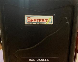 personalized  Dan Jansen ice skates hard case