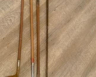 vintage wooden golf clubs